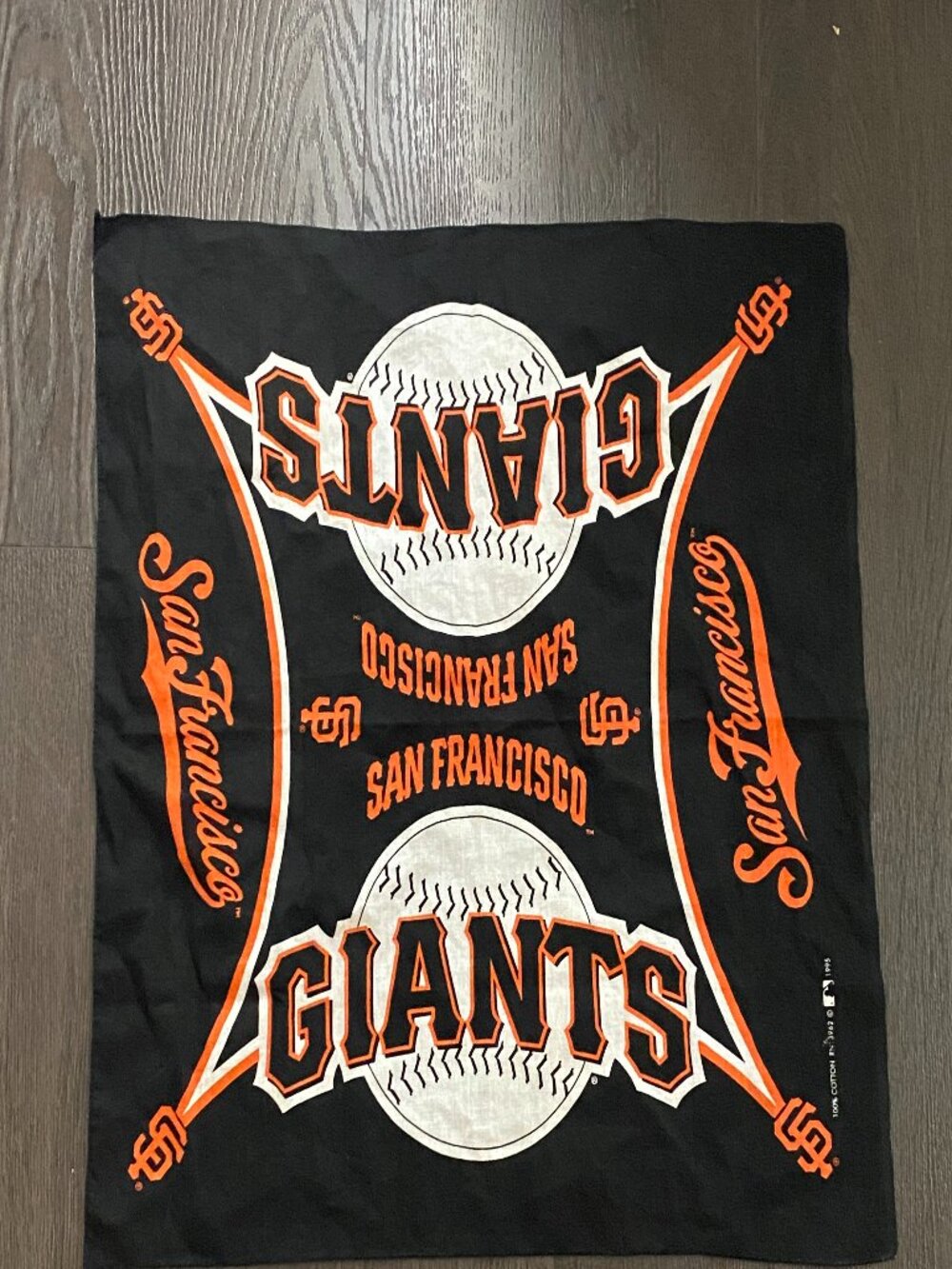 VINTAGE 1995 90S MLB BASEBALL SAN FRANCISCO SF GIANTS BANDANNA